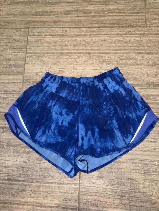 lululemon athletica Pants - lululemon athletica Blue Tie-Dye Running Shorts